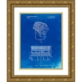 thumbnail image 1 of Borders, Cole 25x32 Gold Ornate Wood Framed with Double Matting Museum Art Print Titled - PP961-Faded Blueprint Mole-Richardson Film Light Patent Poster, 1 of 4