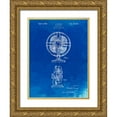 thumbnail image 1 of Borders, Cole 25x32 Gold Ornate Wood Framed with Double Matting Museum Art Print Titled - PP266-Faded Blueprint Table Fan Patent Poster, 1 of 4