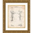 thumbnail image 1 of Borders, Cole 25x32 Gold Ornate Wood Framed with Double Matting Museum Art Print Titled - PP979-Vintage Parchment Otoscope Patent Print, 1 of 4