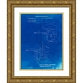 thumbnail image 1 of Borders, Cole 25x32 Gold Ornate Wood Framed with Double Matting Museum Art Print Titled - PP982-Faded Blueprint Paintball Gun Patent Art, 1 of 4