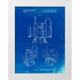 thumbnail image 1 of Borders, Cole 25x32 White Modern Wood Framed Museum Art Print Titled - PP1025-Faded Blueprint Ryobi Portable Router Patent Poster, 1 of 4