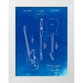 thumbnail image 1 of Borders, Cole 25x32 White Modern Wood Framed Museum Art Print Titled - PP121- Faded Blueprint Fender Broadcaster Electric Guitar Patent Poster, 1 of 4