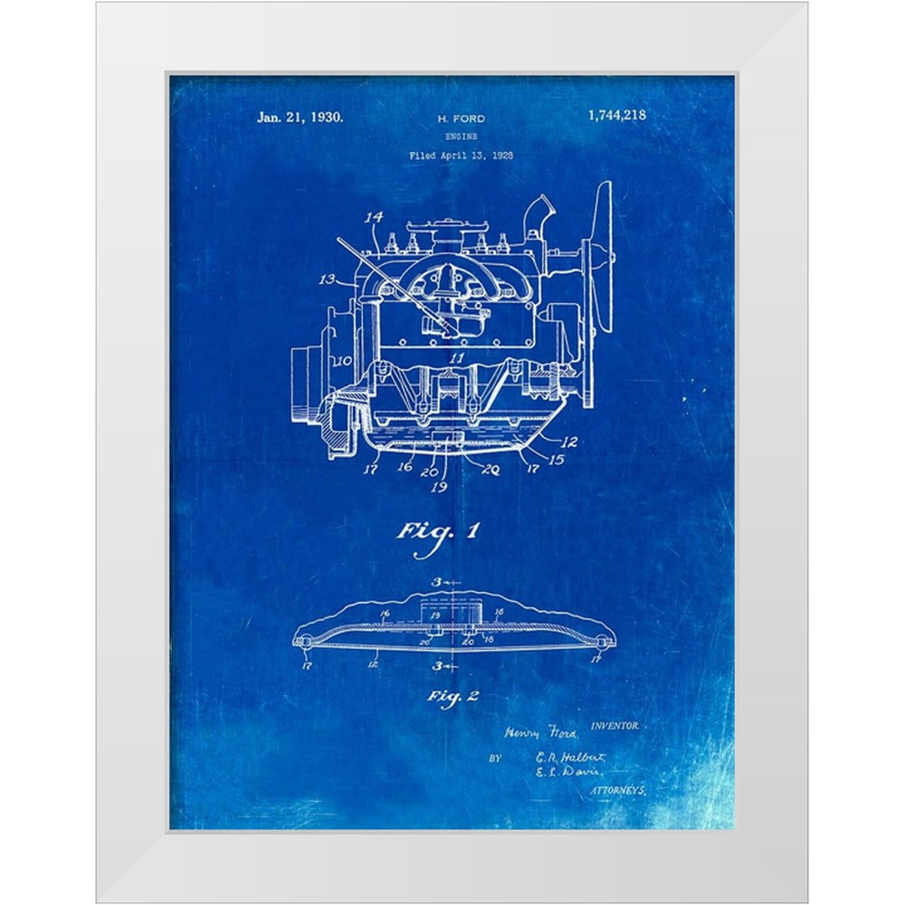 Borders, Cole 25x32 White Modern Wood Framed Museum Art Print Titled ...