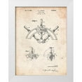 thumbnail image 1 of Borders, Cole 25x32 White Modern Wood Framed Museum Art Print Titled - PP228-Vintage Parchment Ship Steering Wheel Patent Poster, 1 of 4
