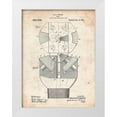 thumbnail image 1 of Borders, Cole 25x32 White Modern Wood Framed Museum Art Print Titled - PP410-Vintage Parchment Howard Hughes Oil Drill Patent Poster, 1 of 4