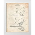 thumbnail image 1 of Borders, Cole 25x32 White Modern Wood Framed Museum Art Print Titled - PP879-Vintage Parchment High Heel Shoes 1919 Patent Poster, 1 of 4