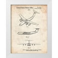 thumbnail image 1 of Borders, Cole 25x32 White Modern Wood Framed Museum Art Print Titled - PP944-Vintage Parchment Lockheed C-130 Hercules Airplane Patent Poster, 1 of 4