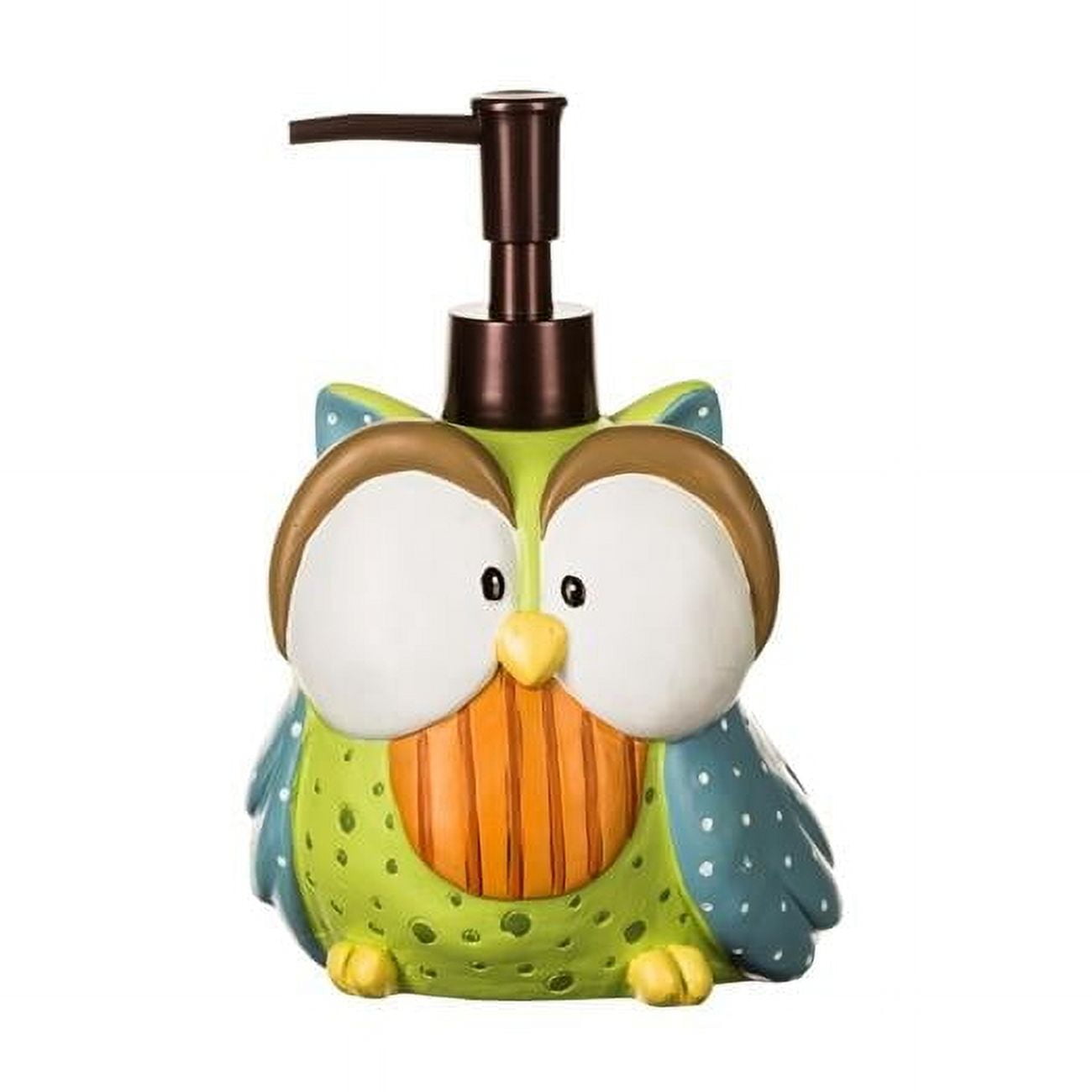 Whimsical Multicolor Owl Ceramic Soap Pump