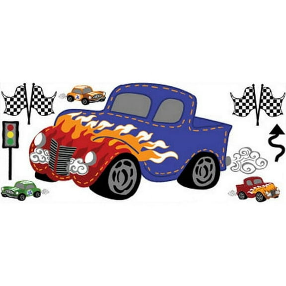 Borders Unlimited Fast and Fun Jumbo Appliqu Wall Decal