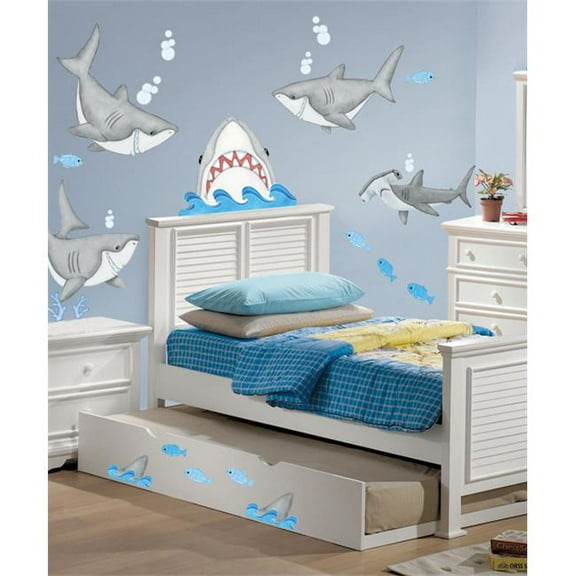 Borders Unlimited Fishn Sharks Super Jumbo Applique