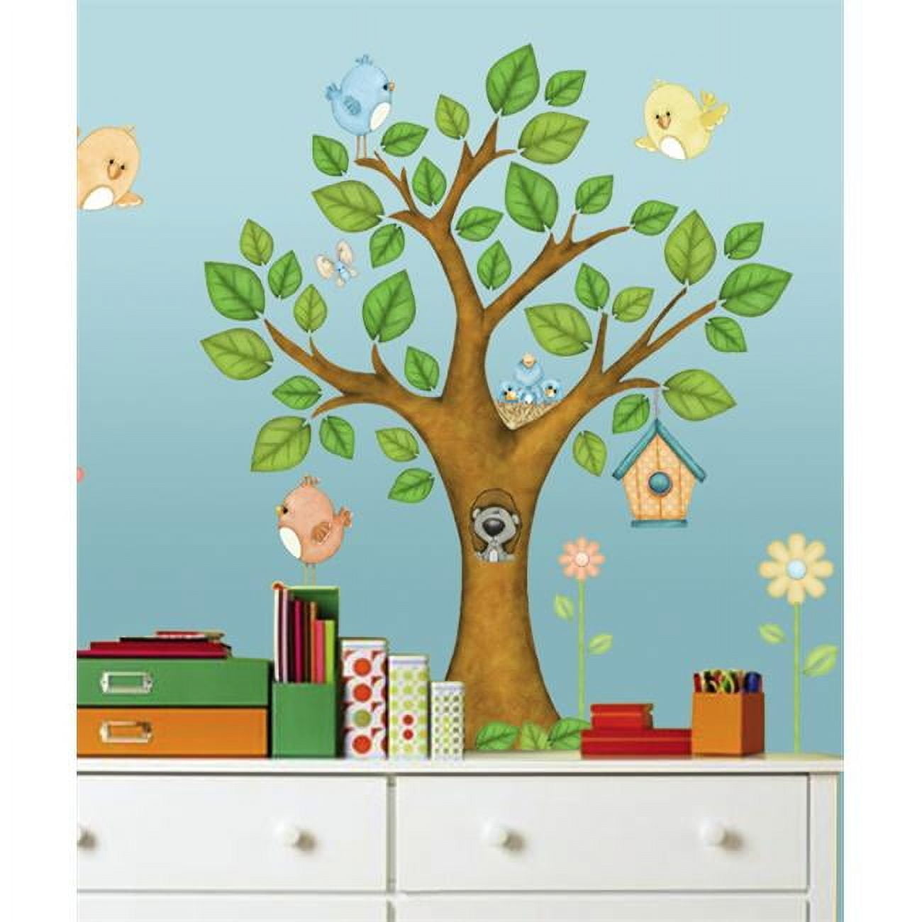 Kutcher Green and Brown Vinyl Animal Wall Decal Set