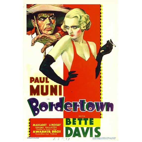 Bordertown Paul Muni Bette Davis On Midget Window Card 1935. Movie Poster Masterprint (24 x 36)