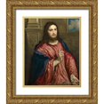 thumbnail image 1 of Bordone, Paris 12x14 Gold Ornate Wood Framed with Double Matting Museum Art Print Titled - Christ as The Light of the World, 1 of 4