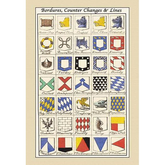 Bordures, Counter Changes and Lines- Fine Art Canvas Print (20" x 30")