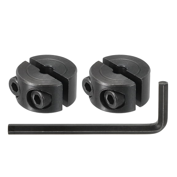 Uxcell Single Split Shaft Collar Locking Collar Clamp Style with Set Screw & Hex Wrench for Machine Tools Industry 40 mm/1-9/16 Inch