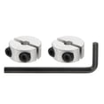 thumbnail image 1 of Bore 4 mm Double Split Shaft Collar 18 mm OD 8 mm Thickness Aluminum Alloy Locking Collar (Silver, Pack of 2), 1 of 7