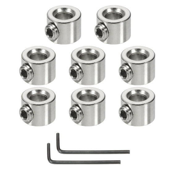 Uxcell Shaft Collar Landing Gear Stopper Wheel Collar with Set Screw & Hex Wrench for Machine Tools Industry 5x11x8 mm