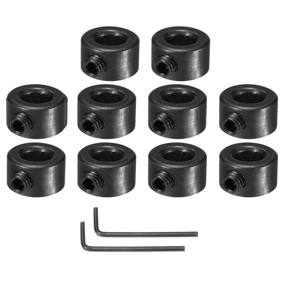 Uxcell Shaft Collar Landing Gear Stopper Wheel Collar with Set Screw & Hex Wrench for Machine Tools Industry 6x13x8 mm