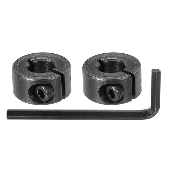 Uxcell Single Split Shaft Collar Locking Collar Clamp Style with Set Screw & Hex Wrench for Machine Tools Industry 30 mm/1-3/16 Inch
