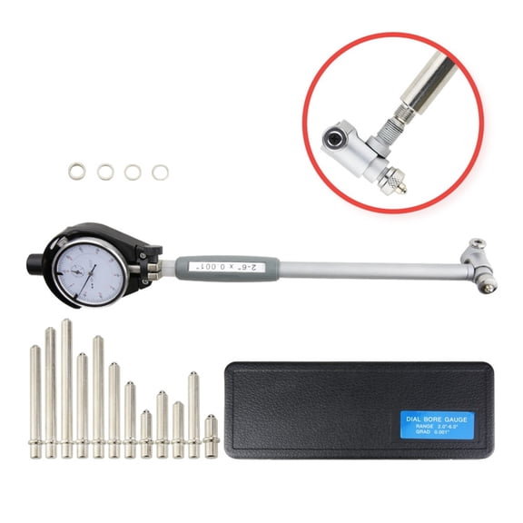 Bore Dial Indicator Measuring Rod Inner Diameter Dial Indicator Micrometer Woodworking Measuring Tool 18-35-50-160mm ,Very Versatile