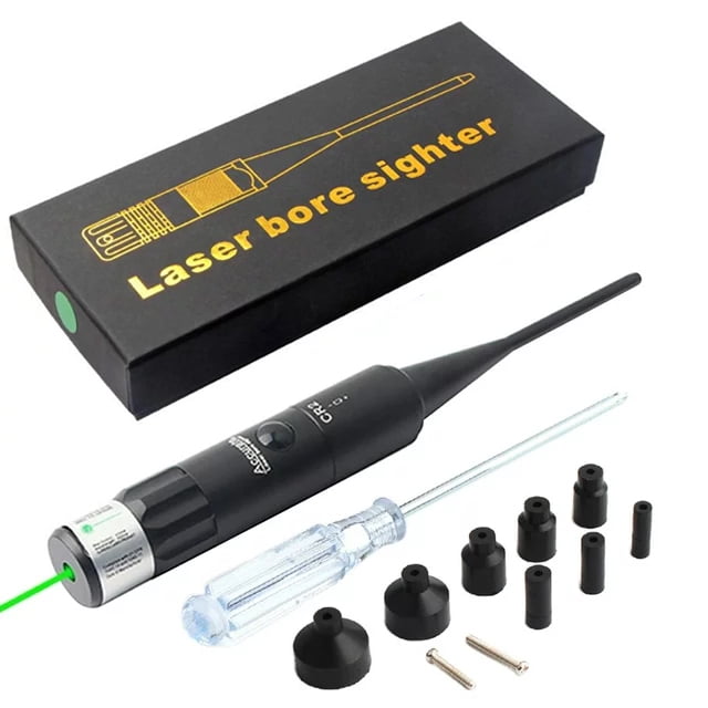 Bore Sighter Kit for .22 to .50 Caliber with Carrying Box Lightweight