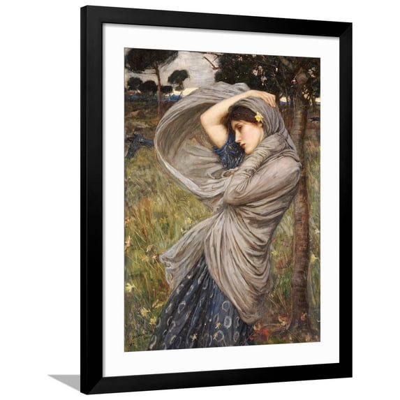 Art.com Boreas Giclee Print by John William Waterhouse, Black Frame Wall Art, 32" x 40"