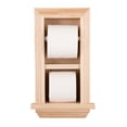 thumbnail image 1 of Boreas Recessed Solid Wood Double Toilet Paper Holder 7 x 14.5 - Unfinished, 1 of 5