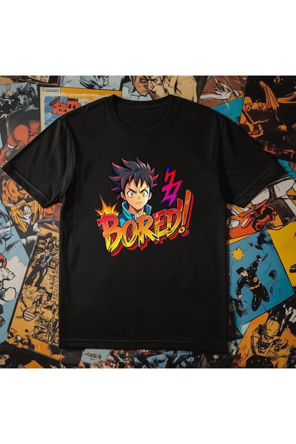 Bored Anime Boy - T-Shirt Anime Tees For all Animation and Comic Fans