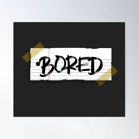 Bored Classroom Ripped Note Poster Wall Art, Modern Wall Decor For Living Room Bedroom, 12x18 UNFRAMED