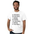 thumbnail image 1 of Bored Football Sport Schedule Men's Big & Tall Crewneck Graphic Tee Brisco Brands 5X, 1 of 3