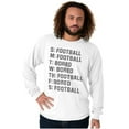 thumbnail image 1 of Bored Football Sport Schedule Men's Big & Tall Long Sleeve Graphic Tee Brisco Brands 2X, 1 of 5
