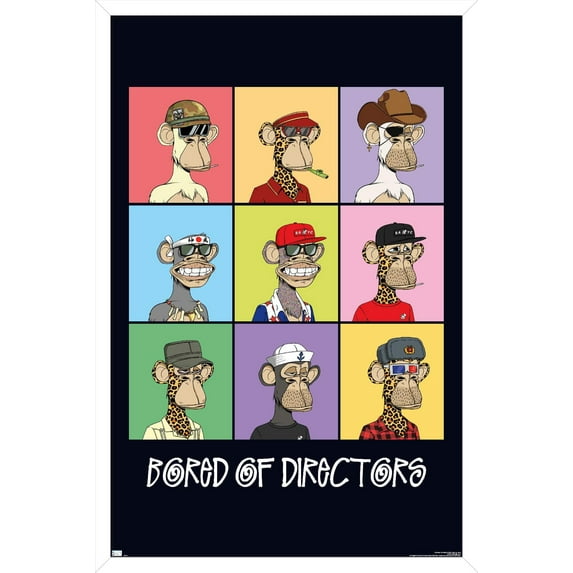 Bored Of Directors - Grid Wall Poster, 14.725" x 22.375" Framed