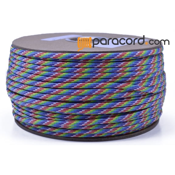 Bored Paracord Brand 550 Type III Paracord - Tye Dye - 250 Feet Spool