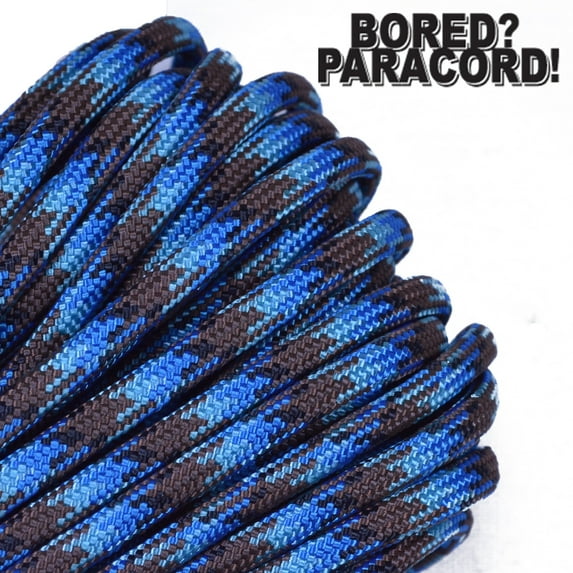 Bored Paracord Brand 550 lb Type III Paracord - Abyss 50 Feet