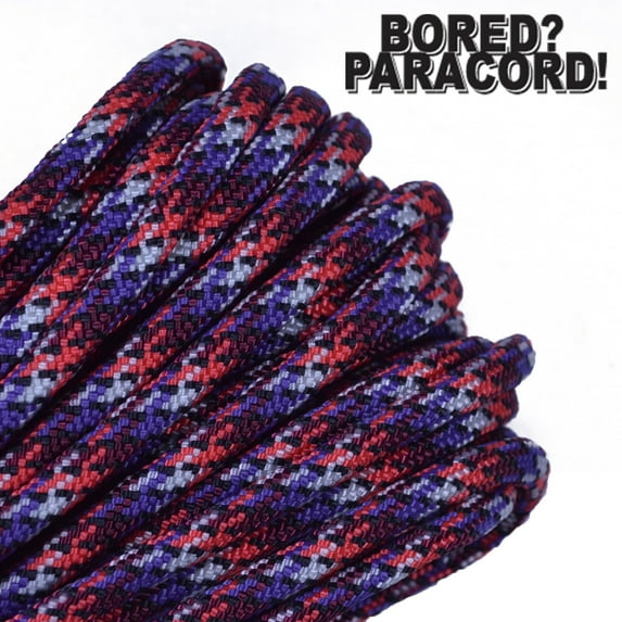 Bored Paracord Brand 550 lb Type III Paracord - Apocalypse 1000 Feet