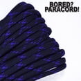 thumbnail image 1 of Bored Paracord Brand 550 lb Type III Paracord - Black with Acid Purple X 1000 Feet, 1 of 1