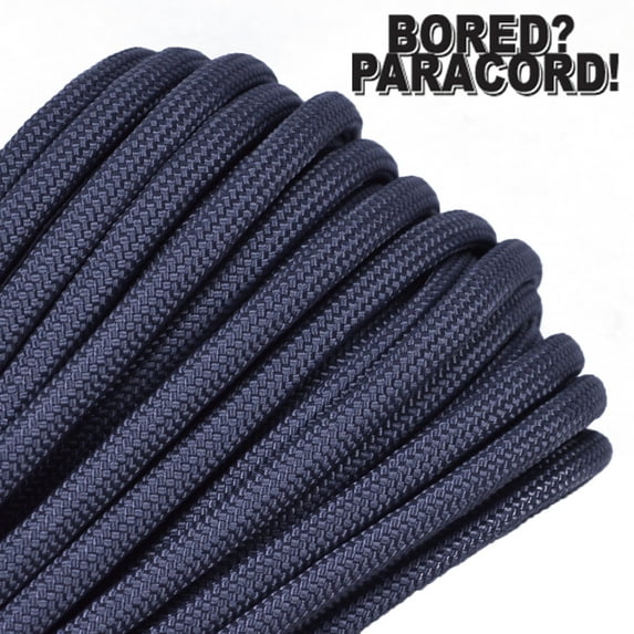 Bored Paracord Brand 550 lb Type III Paracord - Charcoal 1000 Feet