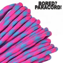 Bored Paracord Brand 550 lb Type III Paracord - Cotton Candy 100 Feet