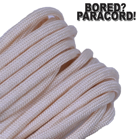 Bored Paracord Brand 550 lb Type III Paracord - Cream 100 Feet