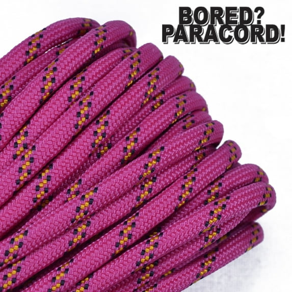 Bored Paracord Brand 550 lb Type III Paracord - Dahlia 50 Feet