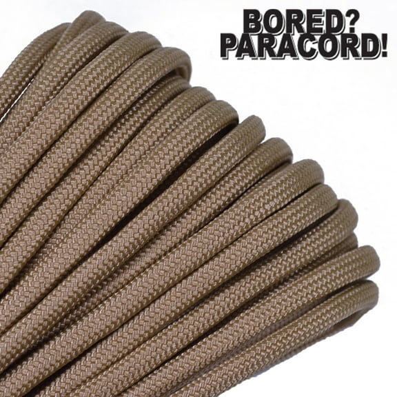 Bored Paracord Brand 550 lb Type III Paracord - Gold 50 Feet