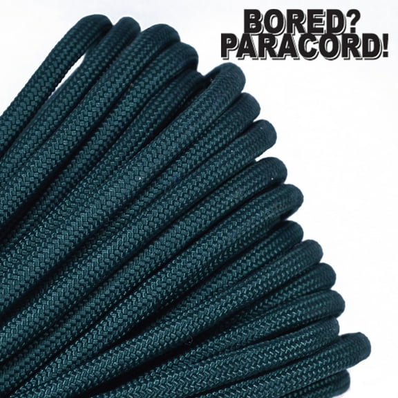 Bored Paracord Brand 550 lb Type III Paracord - Hunter Green 100 Feet