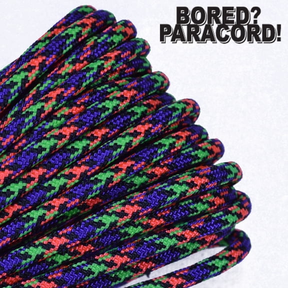 Bored Paracord Brand 550 lb Type III Paracord - Hyper 50 Feet