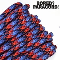 Bored Paracord Brand 550 lb Type III Paracord - Lava 10 Feet