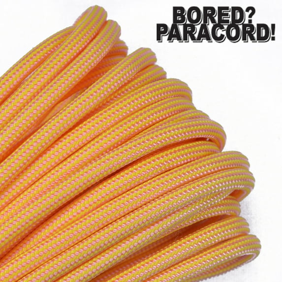 Bored Paracord Brand 550 lb Type III Paracord - Lemonade 10 Feet