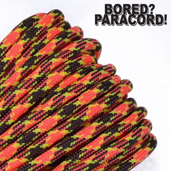 Bored Paracord Brand 550 lb Type III Paracord - Morning Wood 50 Feet