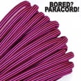 thumbnail image 1 of Bored Paracord Brand 550 lb Type III Paracord - Neon Pink With Black Stripes 100 Feet, 1 of 1