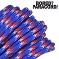 thumbnail image 1 of Bored Paracord Brand 550 lb Type III Paracord - Red White Blue Camo 50 Feet, 1 of 1