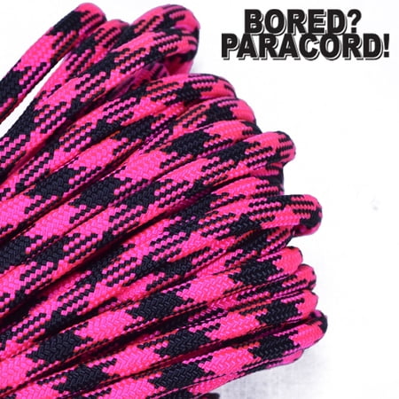 Bored Paracord Brand 550 lb Type III Paracord - Rosa Noche 50 Feet
