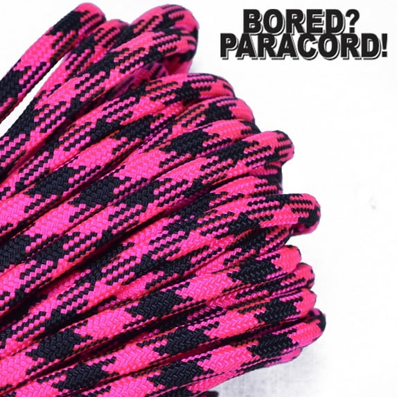 Bored Paracord Brand 550 lb Type III Paracord - Rosa Noche 50 Feet